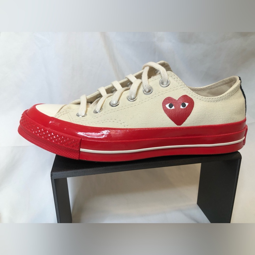 Women’s Converse x Comme De Garçons CTAS Low Top Sneaker - Size 5.5 - No Box - Picture 10 of 12